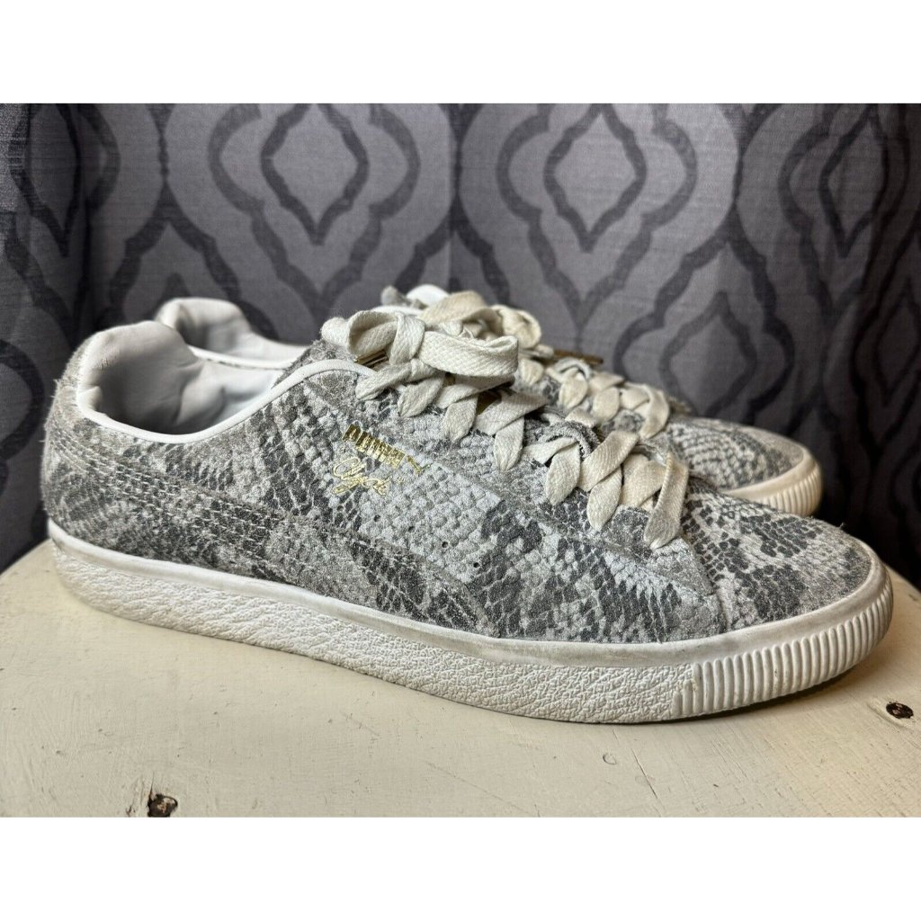 Women’s Puma Clyde Sneakers Us 8 Snakeskin Grey Gray Animal Shoes